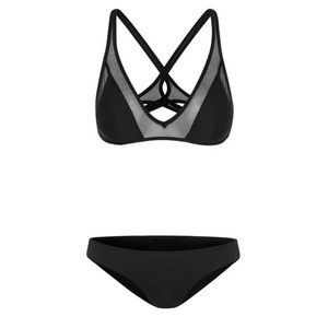 Ephemera Noir Twist Back Bikini Size 38